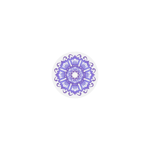 Violet floral mandala. Neoprene Water Bottle Pouch/Medium