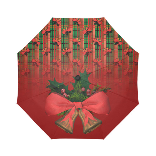 xmas plaid pattern Auto-Foldable Umbrella (Model U04)