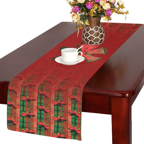 xmas plaid pattern Table Runner 14x72 inch