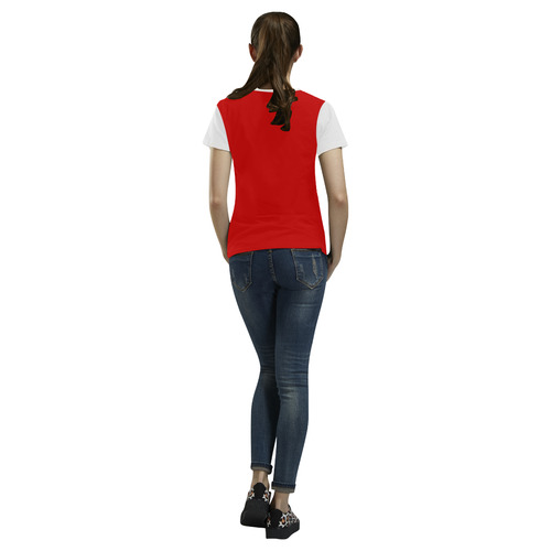 CHEERS2U OVERALLS All Over Print T-Shirt for Women (USA Size) (Model T40)