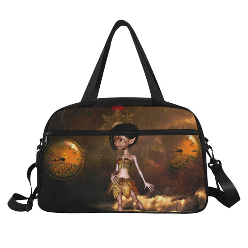 Sweet steampunk girl on the beach Fitness Handbag (Model 1671)