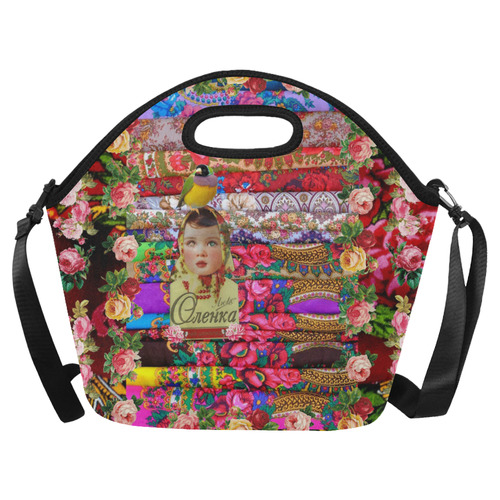 Flower Child Neoprene Lunch Bag/Large (Model 1669)