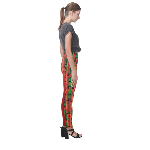 xmas plaid pattern Cassandra Women's Leggings (Model L01)