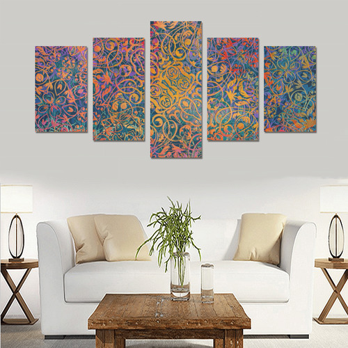 mandala magic art Canvas Print Sets C (No Frame)