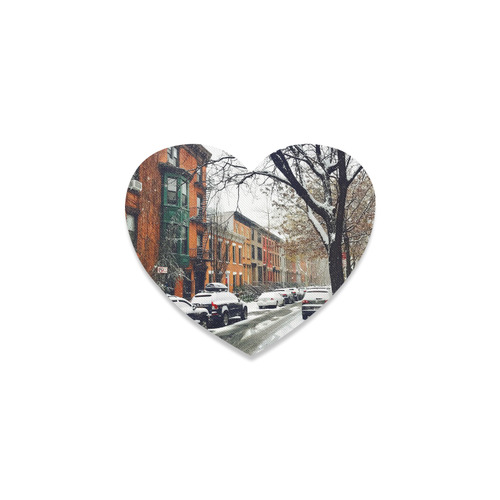 Brooklyn Snow SHowers Heart Coaster