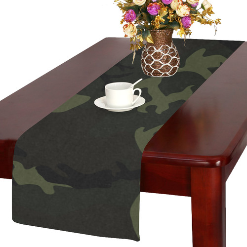 Camo Green Table Runner 14x72 inch