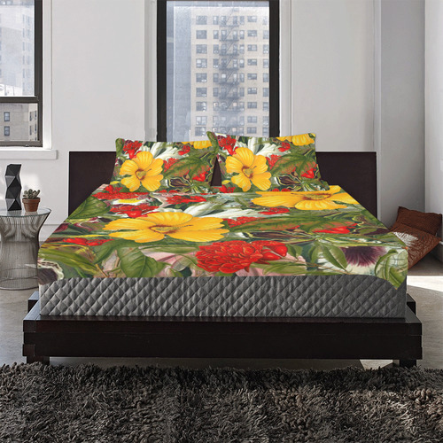 flora 1 3-Piece Bedding Set