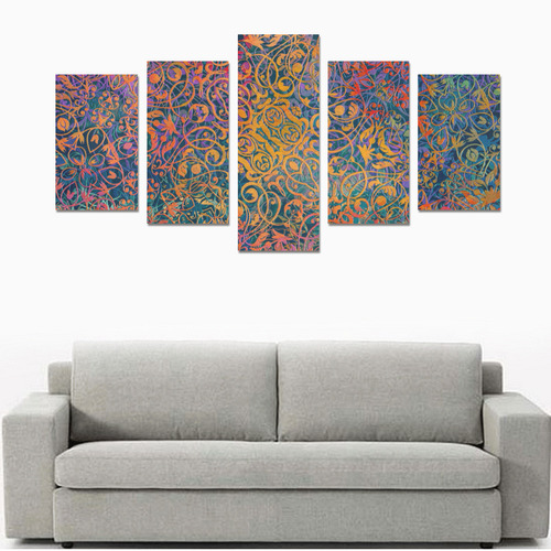 mandala magic art Canvas Print Sets C (No Frame)