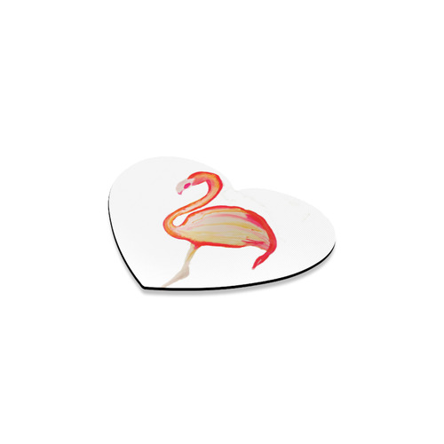 Flamingo 2 Heart Coaster