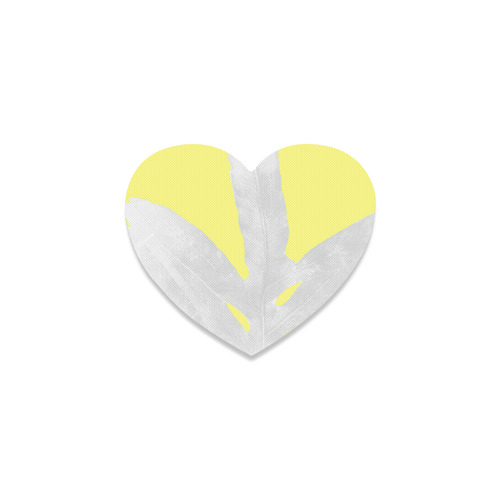 pink nature inverted pale yellow Heart Coaster