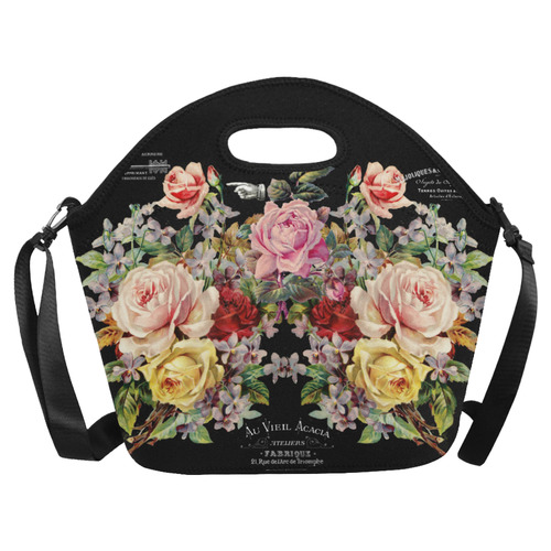 Nuit Des Roses Neoprene Lunch Bag/Large (Model 1669)