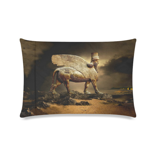 Lamassu Pillow Case Custom Zippered Pillow Case 16"x24"(Twin Sides)