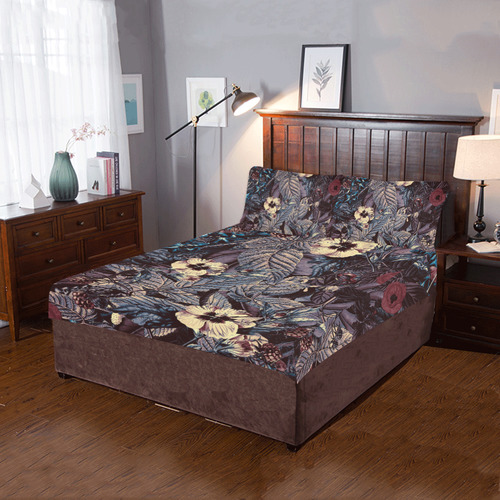 flowers 9 3-Piece Bedding Set