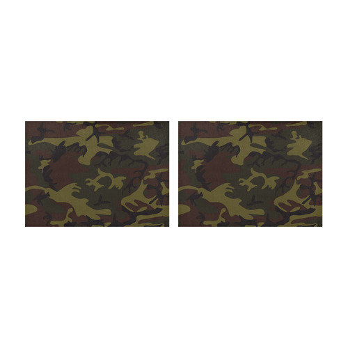 Camo Green Brown Placemat 14’’ x 19’’ (Two Pieces)