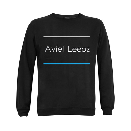 Aviel Leeoz color Sweater/Black Gildan Crewneck Sweatshirt(NEW) (Model H01)