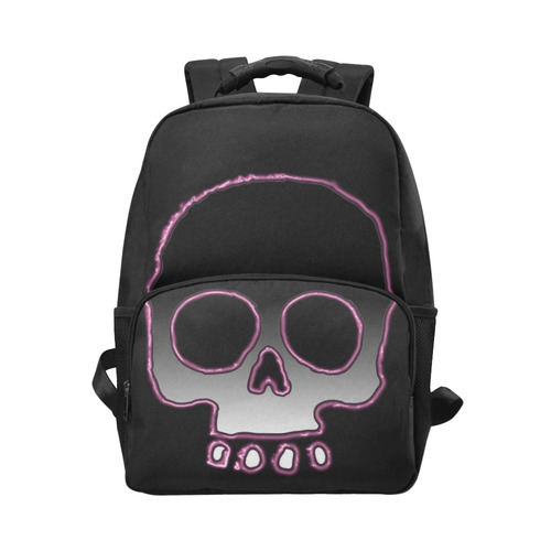 Pink Neon Skull Unisex Laptop Backpack (Model 1663)