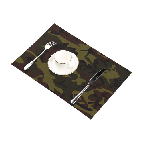Camo Green Brown Placemat 12’’ x 18’’ (Four Pieces)