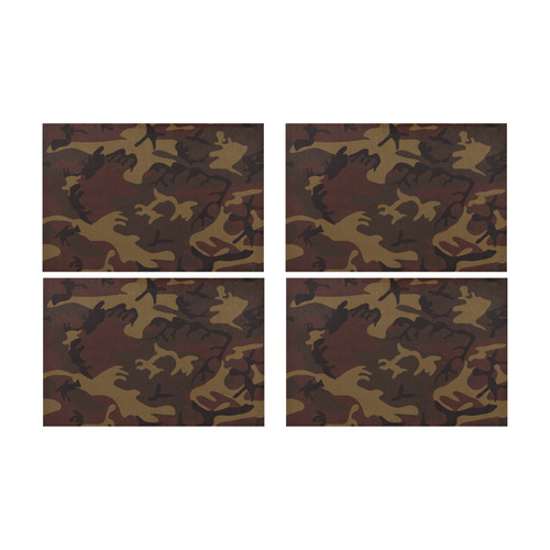 Camo Dark Brown Placemat 12’’ x 18’’ (Four Pieces)