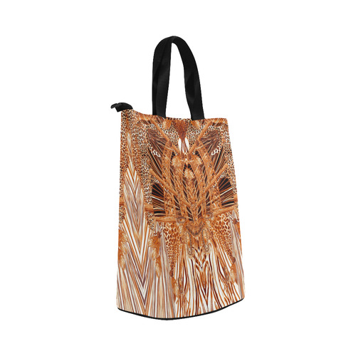 Crazy zebra 2 - 5-brown Nylon Lunch Tote Bag (Model 1670)