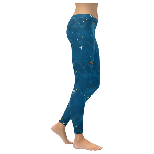 Stars Leggings Women's Low Rise Leggings (Invisible Stitch) (Model L05)