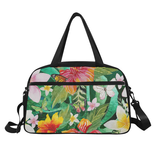 Tropical Flowers Butterflies II Fitness Handbag (Model 1671)