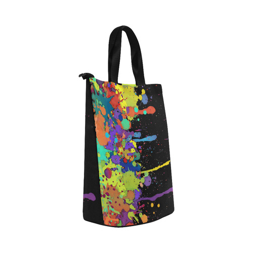 Crazy Multicolored Running Splashes II Nylon Lunch Tote Bag (Model 1670)