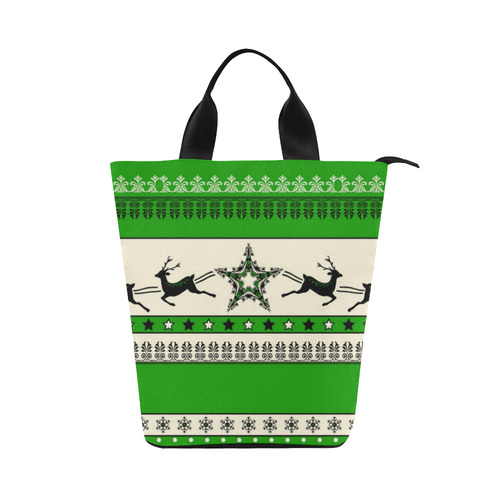 Christmas Ornaments Pattern II Nylon Lunch Tote Bag (Model 1670)