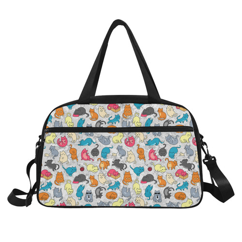 Funny Cute colorful CATS pattern Fitness Handbag (Model 1671)