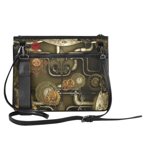 Wonderful noble steampunk design Slim Clutch Bag (Model 1668)