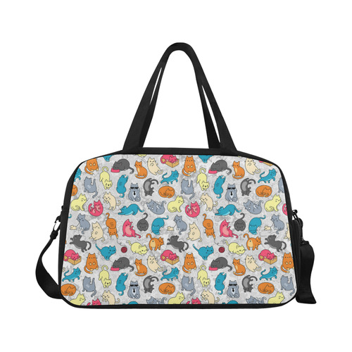 Funny Cute colorful CATS pattern Fitness Handbag (Model 1671)