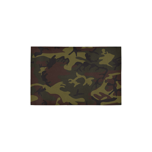 Camo Green Brown Area Rug 2'7"x 1'8‘’