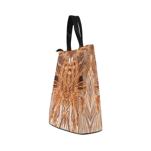 Crazy zebra 2 - 5-brown Nylon Lunch Tote Bag (Model 1670)