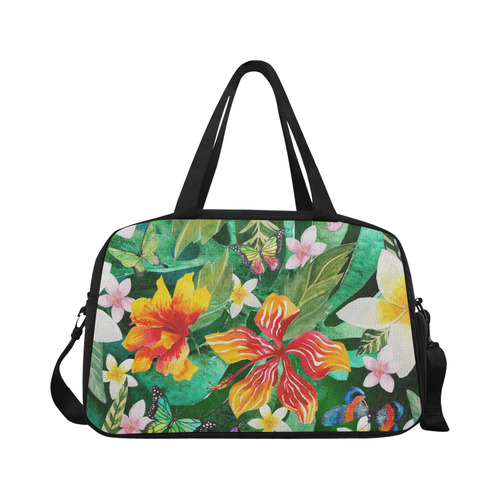 Tropical Flowers Butterflies II Fitness Handbag (Model 1671)
