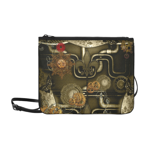 Wonderful noble steampunk design Slim Clutch Bag (Model 1668)