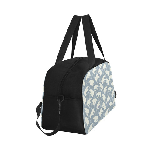 Winter Snowflakes Polar Bears Pattern Fitness Handbag (Model 1671)