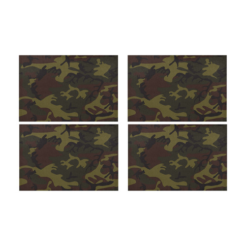 Camo Green Brown Placemat 12’’ x 18’’ (Four Pieces)