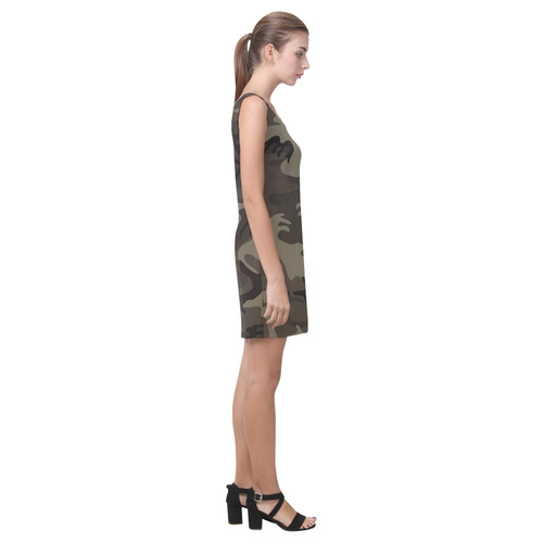 Camo Grey Medea Vest Dress (Model D06)