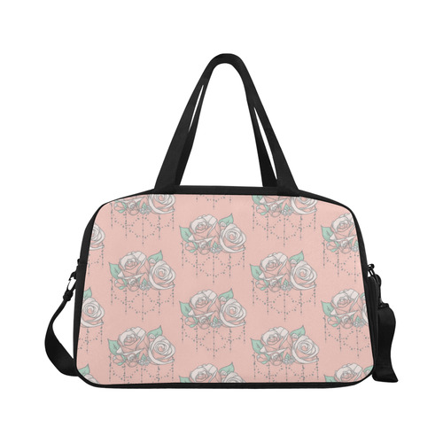 Roses And Pearls - salmon color Fitness Handbag (Model 1671)