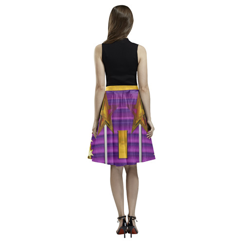 Stars of the magical wand Melete Pleated Midi Skirt (Model D15)