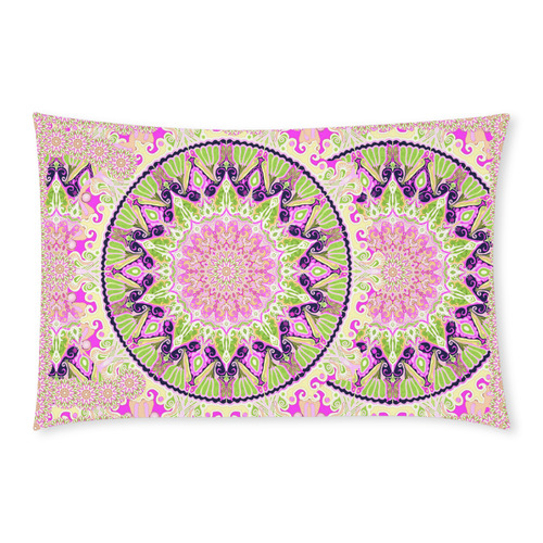 boho mandala purple green 3-Piece Bedding Set