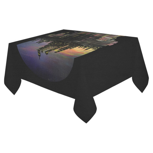 City Lights Cotton Linen Tablecloth 52"x 70"