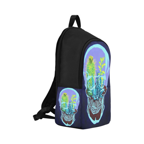 Skull Terrarium Fabric Backpack for Adult (Model 1659)