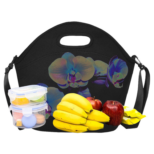 Midnight Orchid Neoprene Lunch Bag/Large (Model 1669)