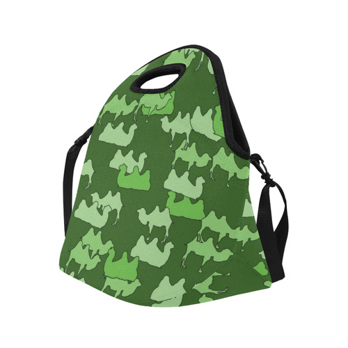 camelflage green Neoprene Lunch Bag/Large (Model 1669)