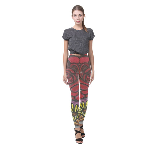 Dollars and Sense__Rosebud Leggings (Garden) Cassandra Women's Leggings (Model L01)