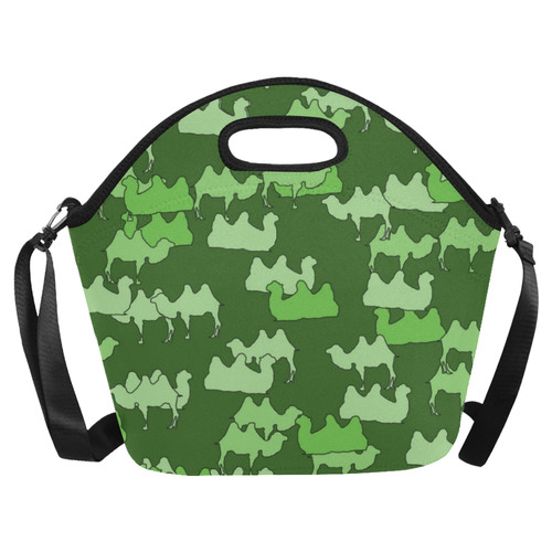 camelflage green Neoprene Lunch Bag/Large (Model 1669)