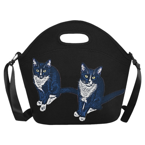 Two Blue Cats Neoprene Lunch Bag/Large (Model 1669)