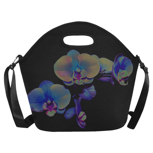 Midnight Orchid Neoprene Lunch Bag/Large (Model 1669)