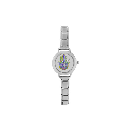 hamsa yellow Women's Italian Charm Watch(Model 107)