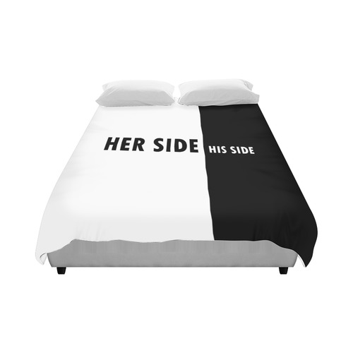 NOVELTY "HER'S AND HIS" Duvet Cover 86"x70" ( All-over-print)